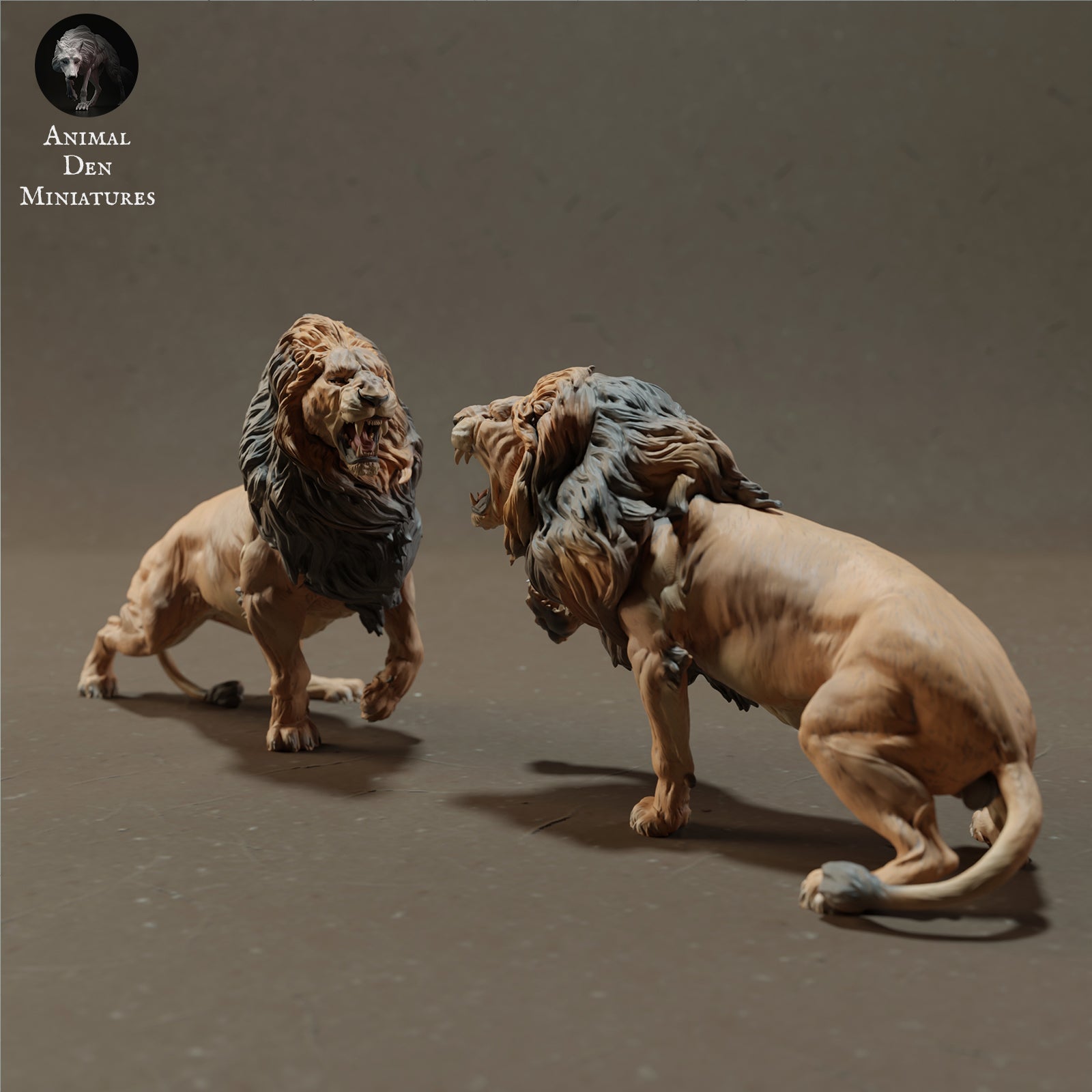 Photo de produit Figurine d'animal Diorama, modélisme : 0 : Lions en train de se battre - Animaux de la savane