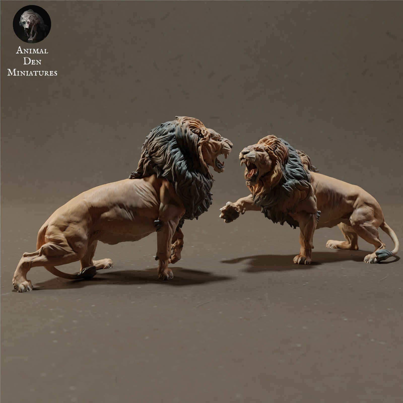 Photo de produit Figurine d'animal Diorama, modélisme : 0 : Lions en train de se battre - Animaux de la savane