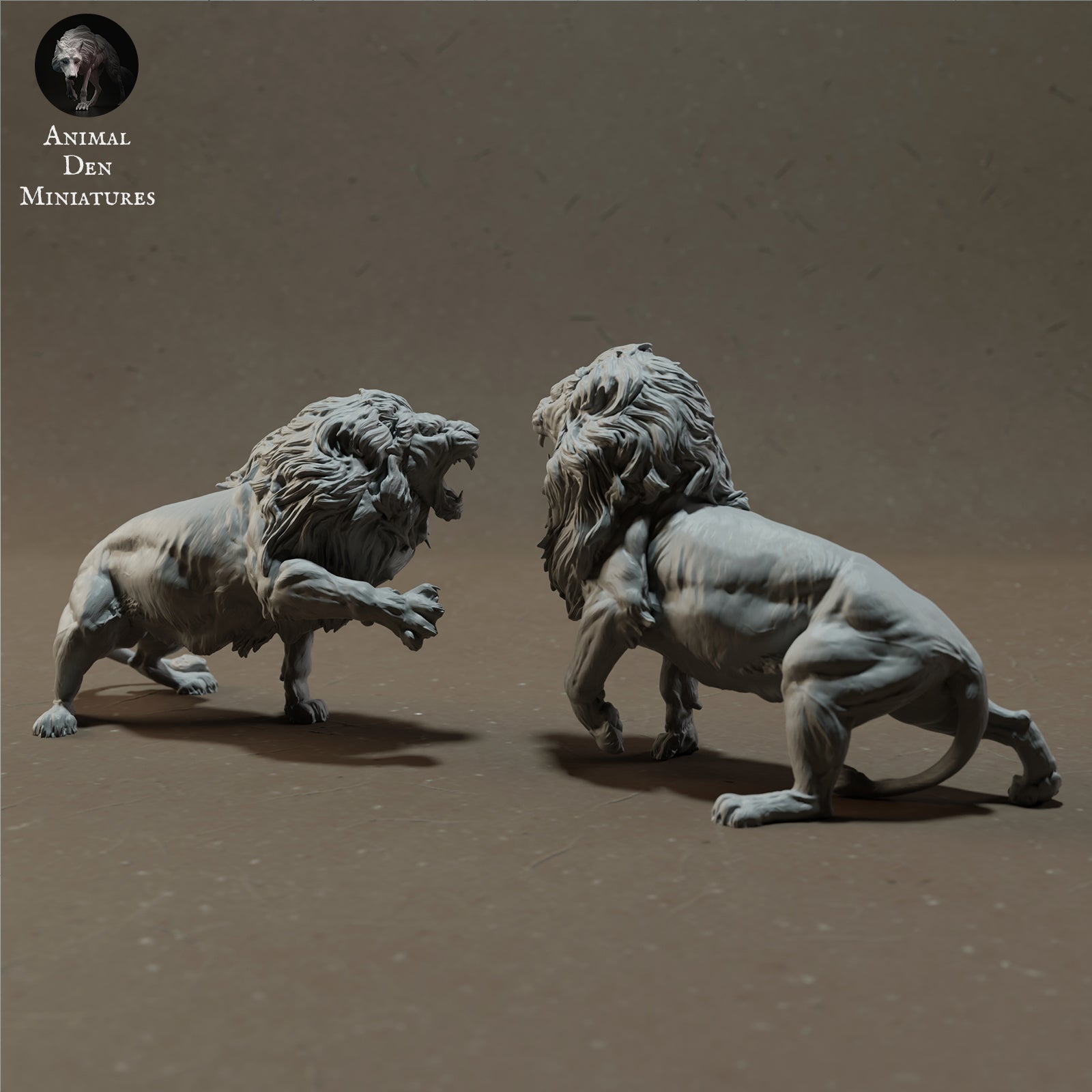 Photo de produit Figurine d'animal Diorama, modélisme : 0 : Lions en train de se battre - Animaux de la savane