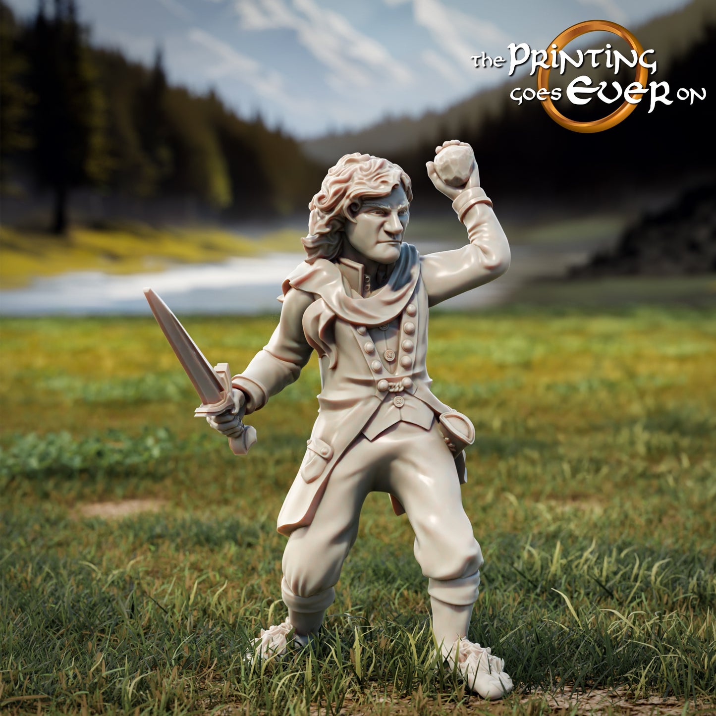 Photo de produit Tabletop 28mm The Printing Goes Ever On (TPGEO) 0: 9 Héros en position de combat Remasterisé : Compagnons humains, elfes, nains et hobbits - Guerriers