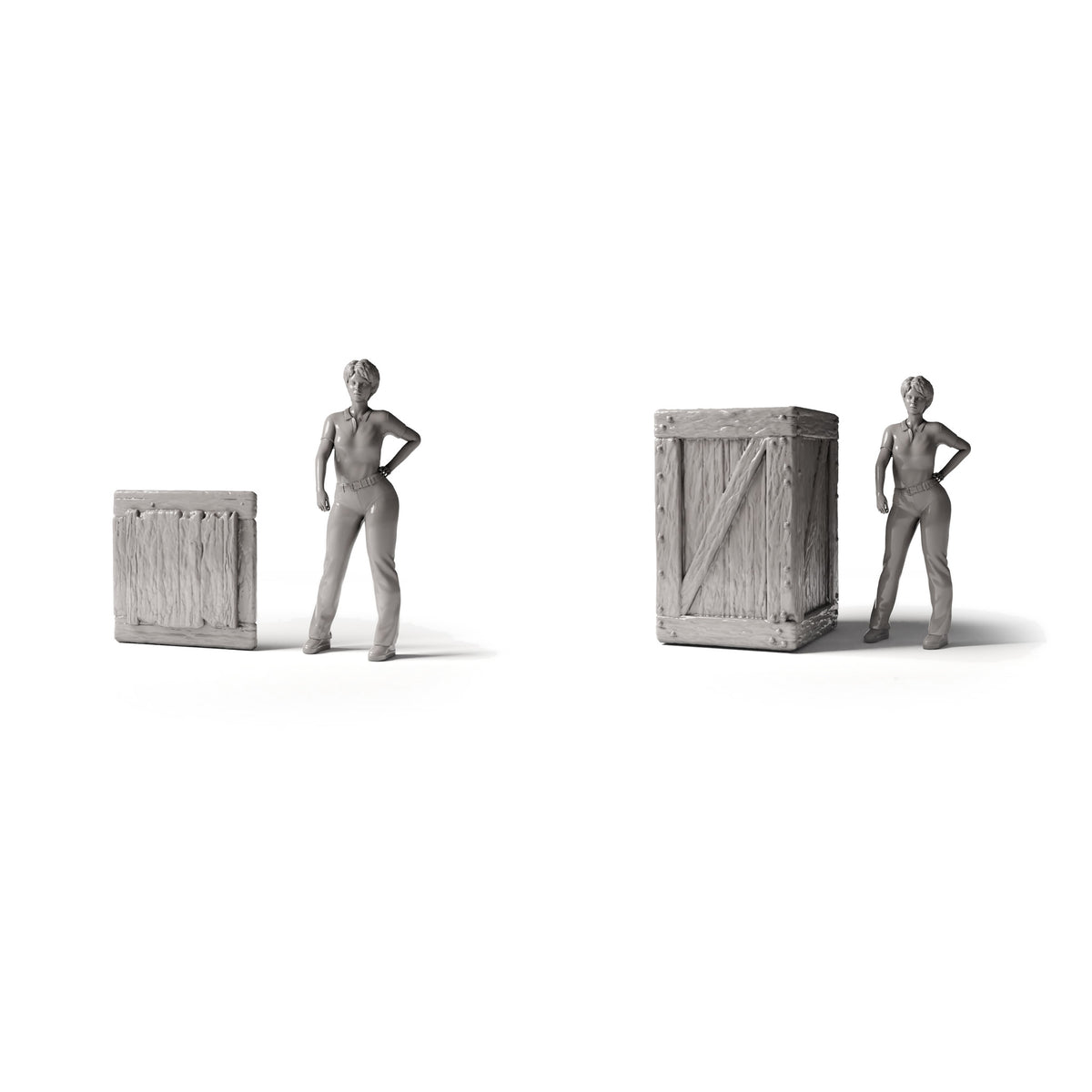MyPortal Studios set 24, model 1519: à côté d’une figurine humaine à l’échelle 1:35
