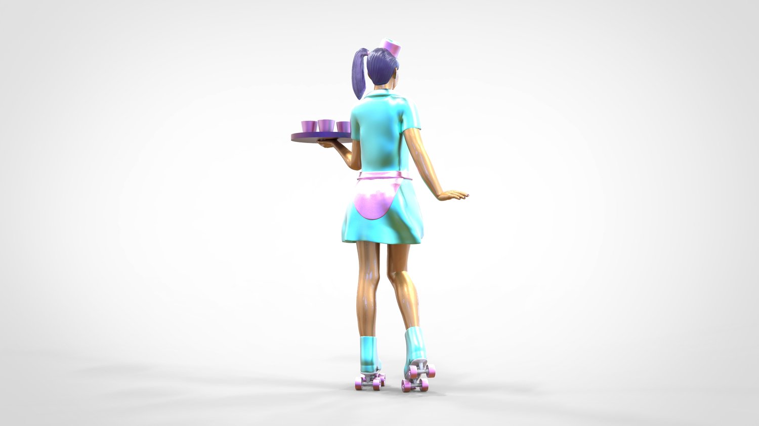 Photo du produit 0 : Serveuse sur roulettes 1 : Service avec tablette apporte des boissons