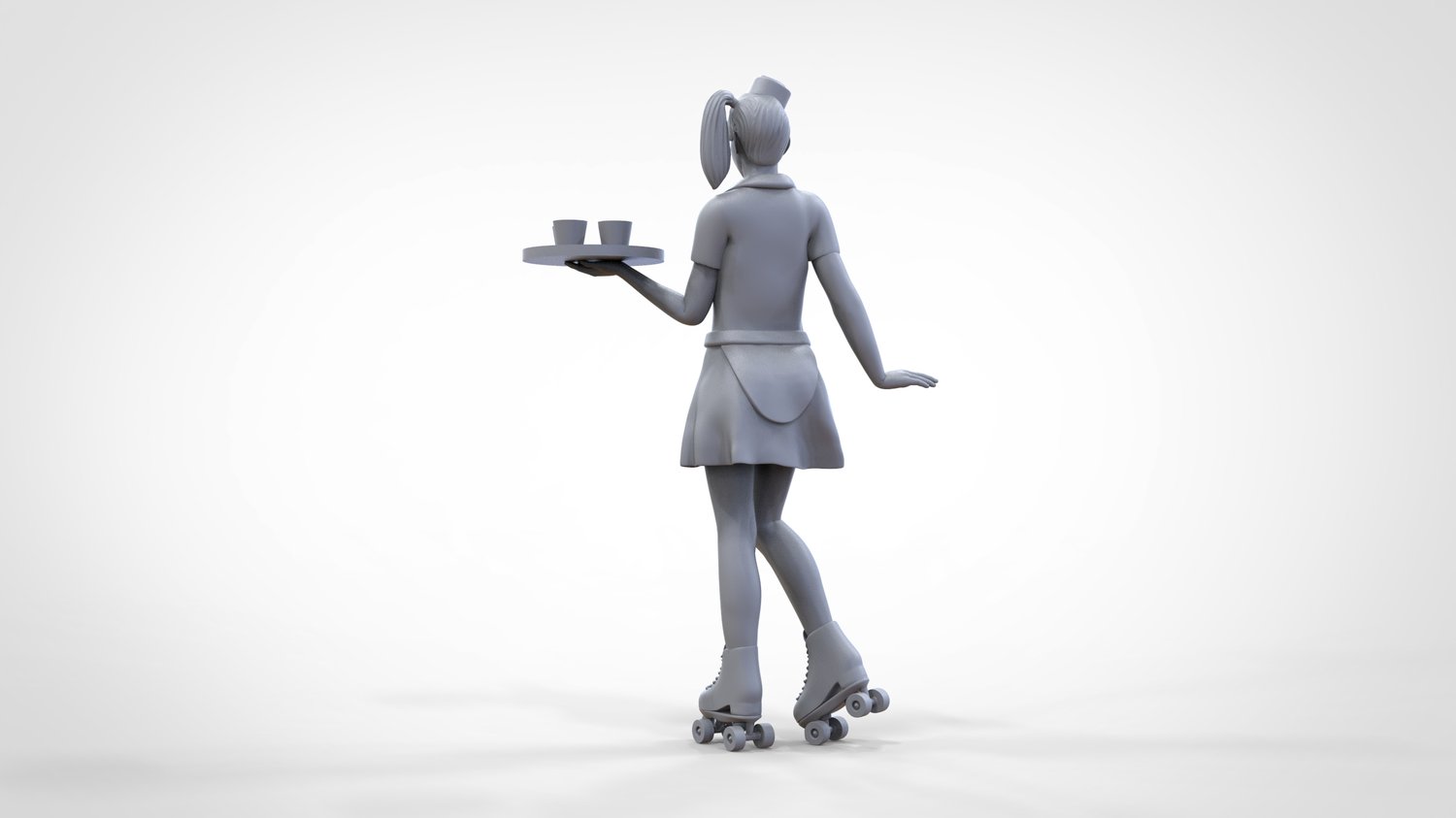 Photo du produit 0 : Serveuse sur roulettes 1 : Service avec tablette apporte des boissons