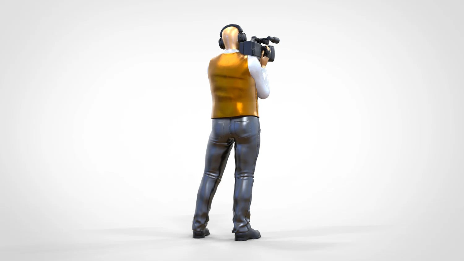 Photo de produit diorama et modélisme figurine miniature : Équipe de reporters - Caméraman avec caméra à main