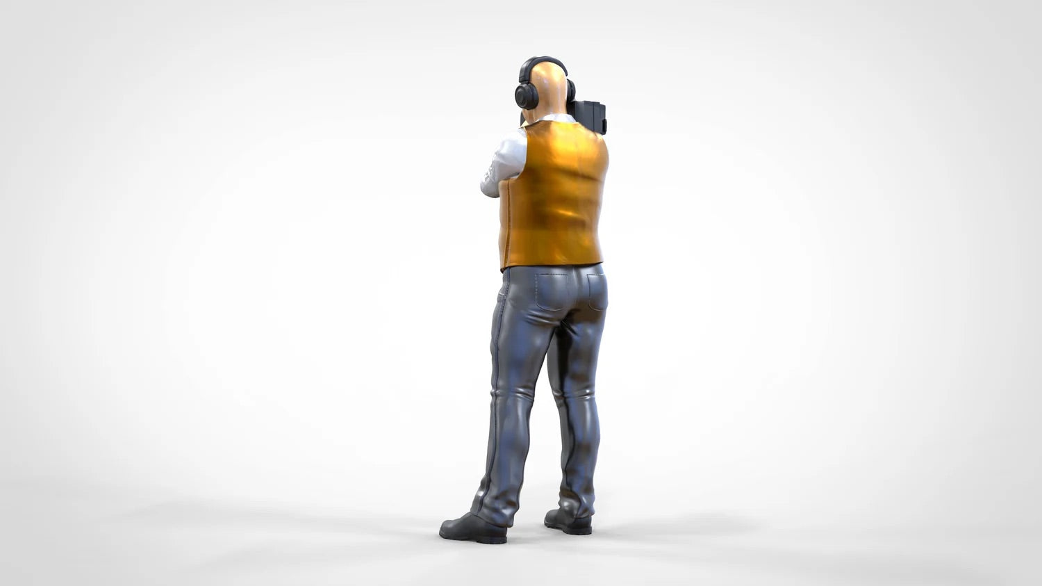 Photo de produit diorama et modélisme figurine miniature : Équipe de reporters - Caméraman avec caméra à main