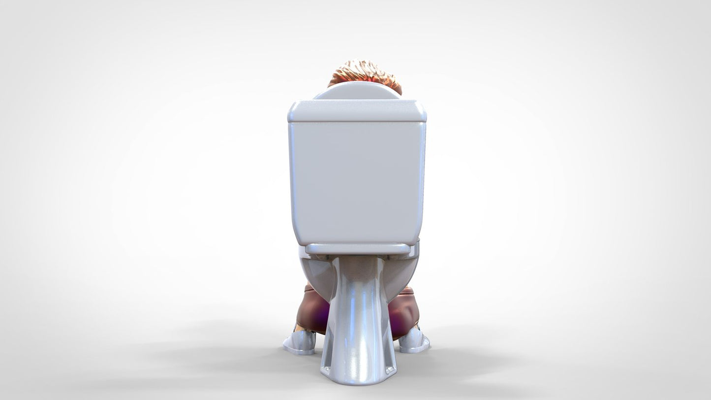 Photo du produit 0 : Femme aux toilettes : Perdue dans ses pensées dans un endroit tranquille