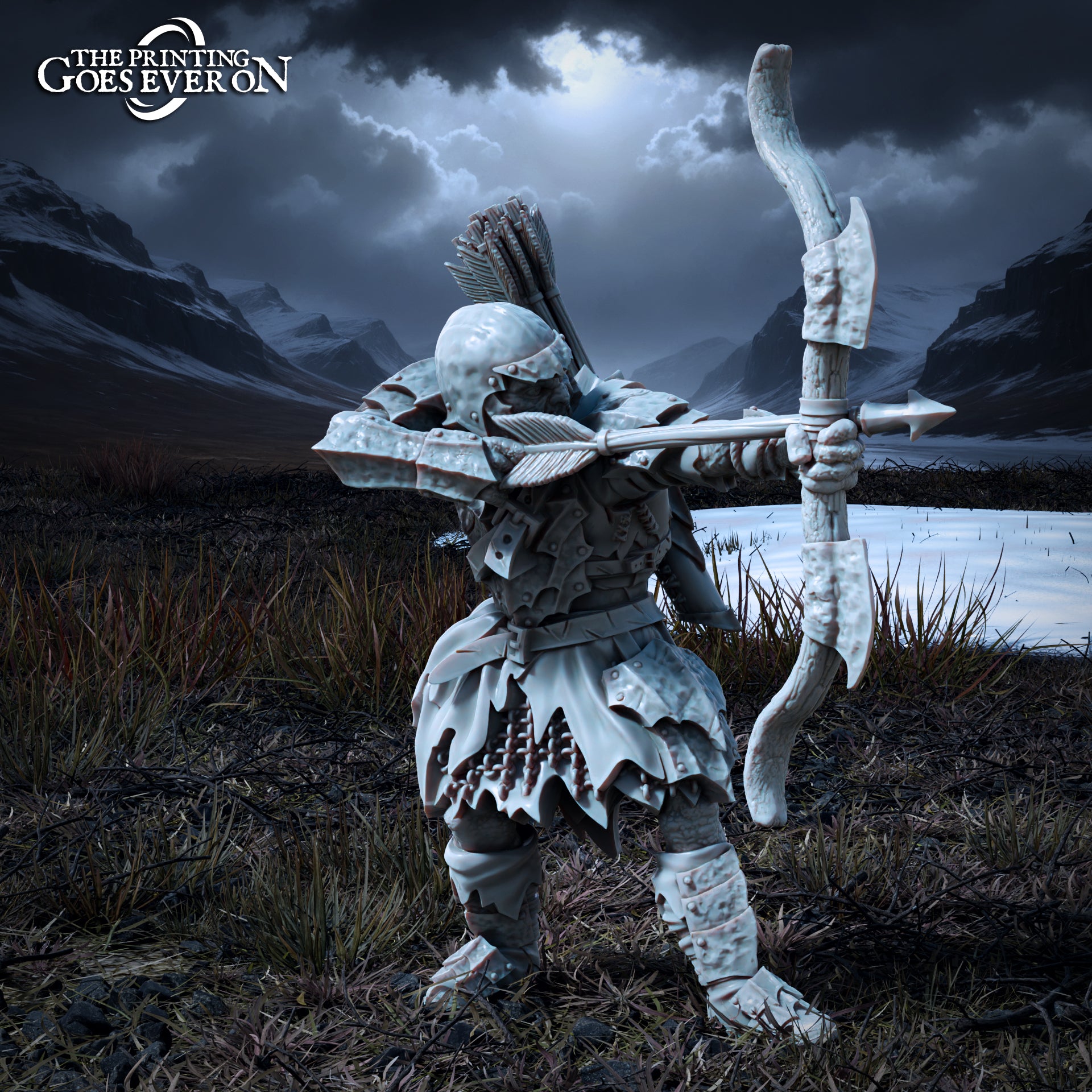 Photo du produit Tabletop 28mm The Printing Goes Ever On (TPGEO) 0 : Guerrier Orque - Serviteurs Brutaux du Roi Sombre - Créatures Maléfiques des Royaumes du Nord
