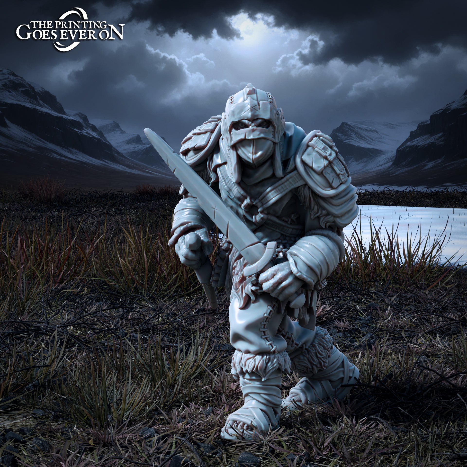 Photo du produit Tabletop 28mm The Printing Goes Ever On (TPGEO) 0 : Guerrier Orque - Serviteurs Brutaux du Roi Sombre - Créatures Maléfiques des Royaumes du Nord