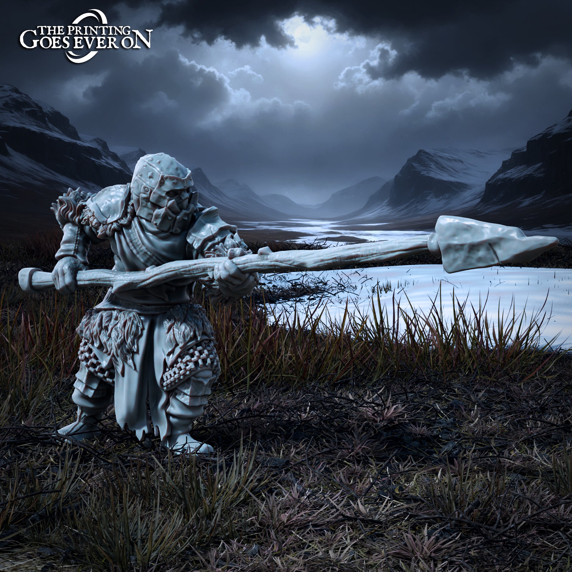 Photo du produit Tabletop 28mm The Printing Goes Ever On (TPGEO) 0 : Guerrier Orque - Serviteurs Brutaux du Roi Sombre - Créatures Maléfiques des Royaumes du Nord