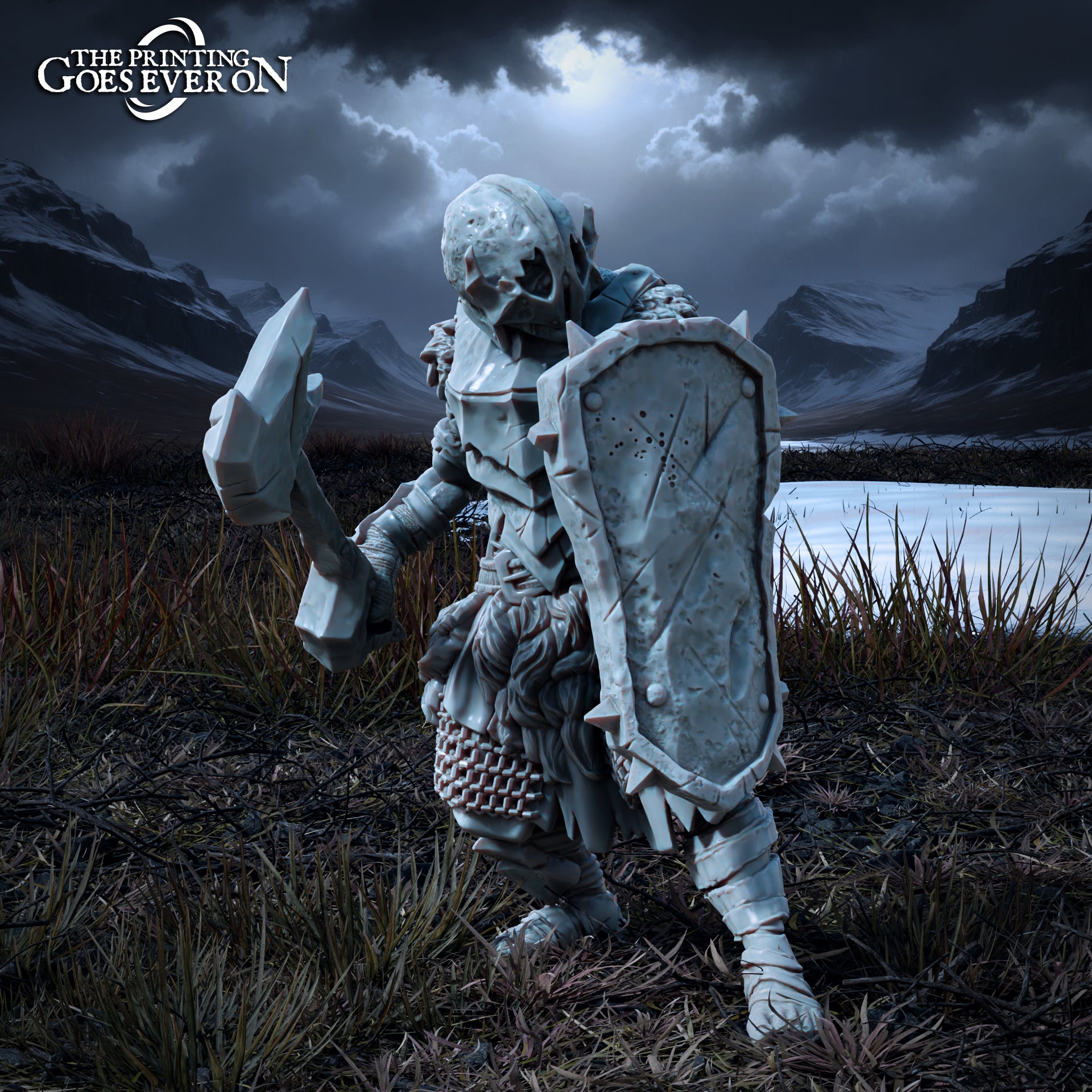 Photo du produit Tabletop 28mm The Printing Goes Ever On (TPGEO) 0 : Guerrier Orque - Serviteurs Brutaux du Roi Sombre - Créatures Maléfiques des Royaumes du Nord