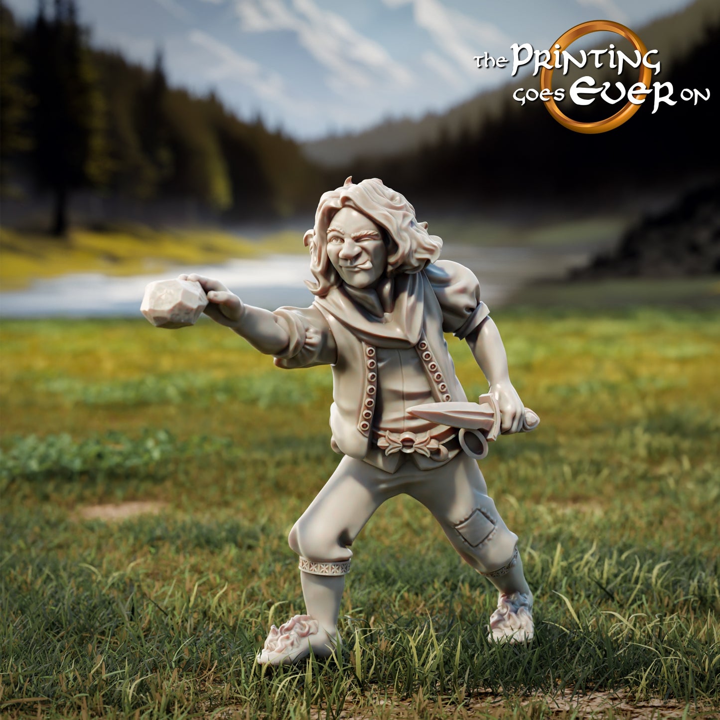 Photo de produit Tabletop 28mm The Printing Goes Ever On (TPGEO) 0: 9 Héros en position de combat Remasterisé : Compagnons humains, elfes, nains et hobbits - Guerriers
