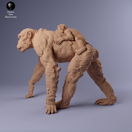 Photo de produit Figurine d'animal Diorama, modélisme : 0 : Mère chimpanzé avec son petit : Animaux d'Afrique