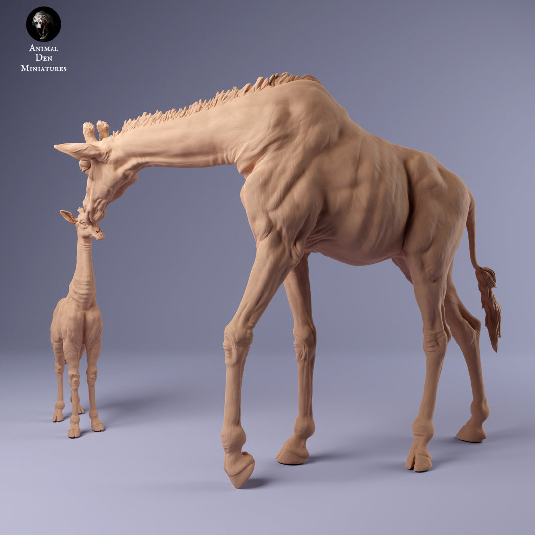 Photo de produit Figurine d'animal Diorama, modélisme : 0 : Mère girafe avec son petit : Animaux d'Afrique