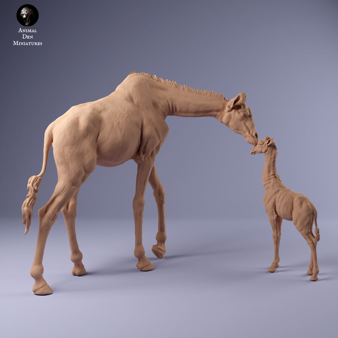 Photo de produit Figurine d'animal Diorama, modélisme : 0 : Mère girafe avec son petit : Animaux d'Afrique