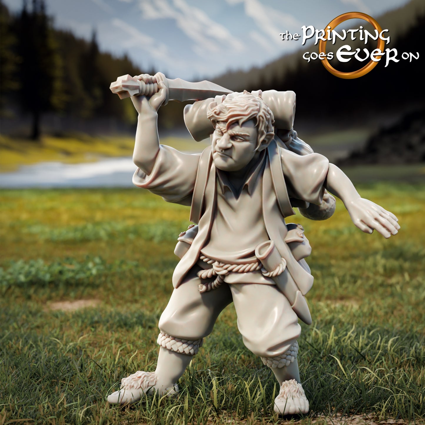 Photo de produit Tabletop 28mm The Printing Goes Ever On (TPGEO) 0: 9 Héros en position de combat Remasterisé : Compagnons humains, elfes, nains et hobbits - Guerriers