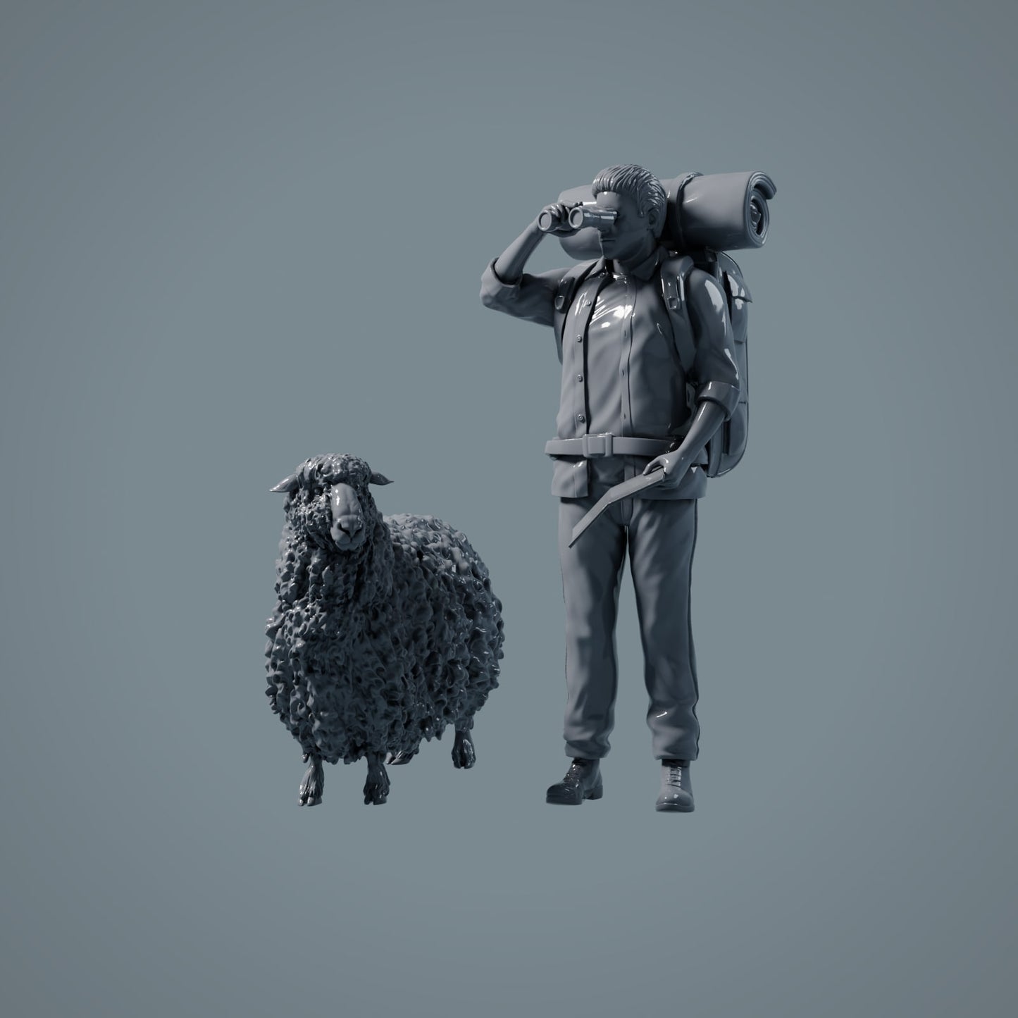 Figurines d'animaux de ferme : Mouton - mouton debout 2 (a024)