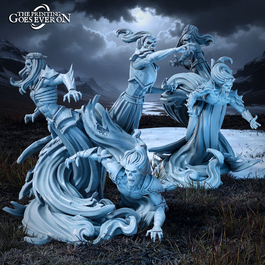 Photo de produit Tabletop 28mm The Printing Goes Ever On (TPGEO) 0 : Ombres inquiétantes - 2 Apparitions fantomatiques - Créatures maléfiques des royaumes du Nord