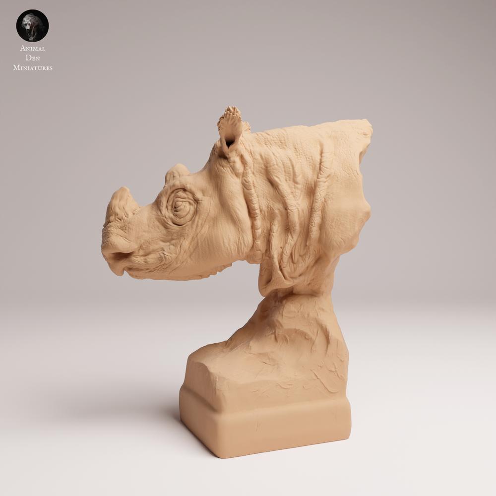 Photo de produit 2 : figurine animale sauvage : rhinocéros de Sumatra mâle - buste (25_03_10)