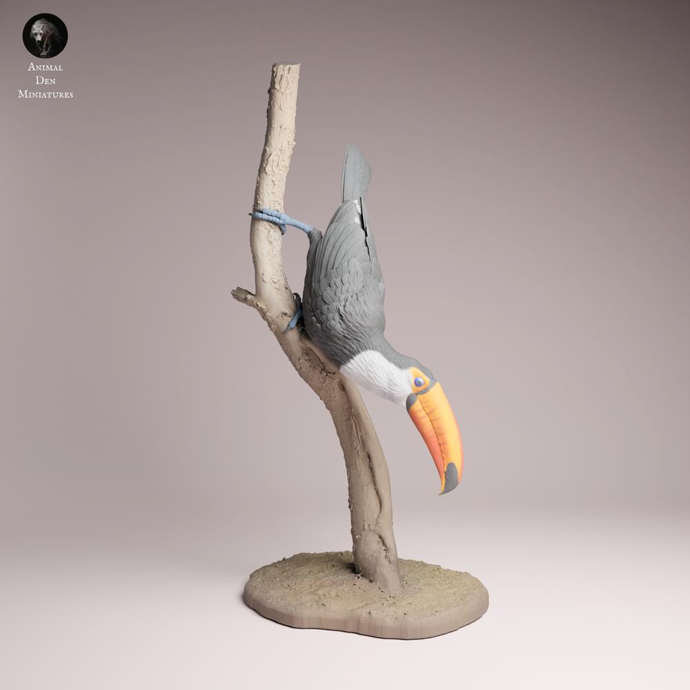 Photo de produit Tabletop 28mm Lord of the Print (LotP) 3 : Figurine animale : Toko-Tukan - assis sur une branche