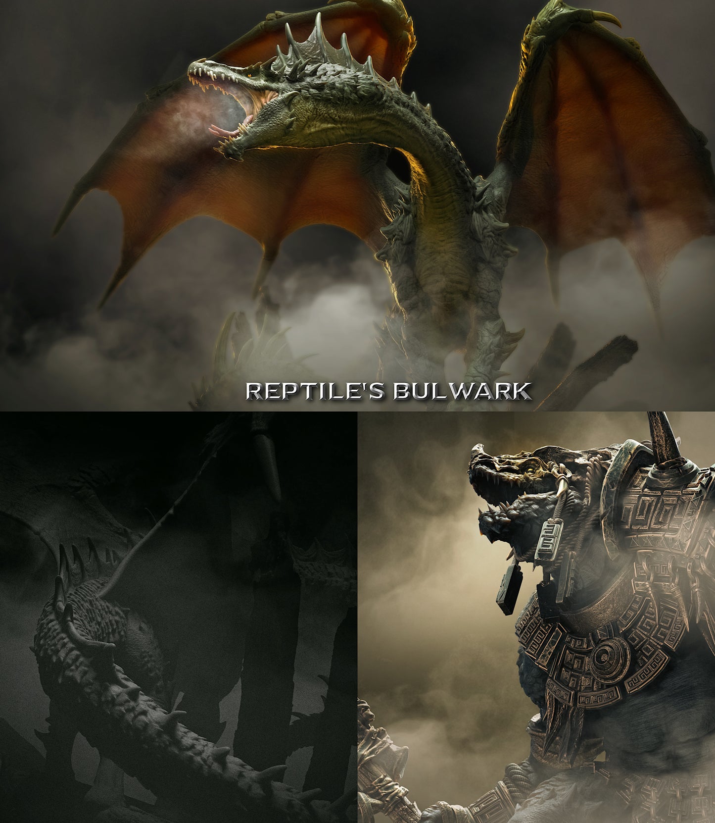 Image du produit 4 sur 4 : Figurine Fantastique : Guerrier Lézard (Lizardfolk Warrior) avec Masse Épineuse - Gardien de Temple, Chef de Guerre, Berserker (23_06_F7)