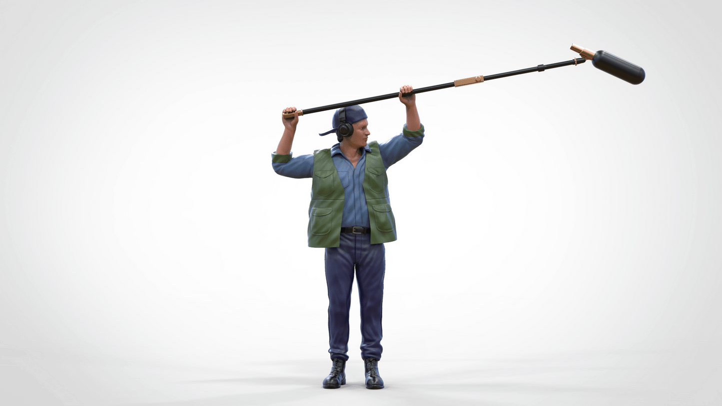 Photo du produit diorama et modélisme figurine miniature : Reporter avec perche à micro