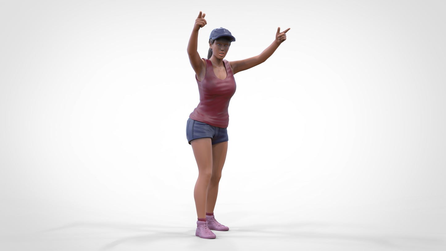 Photo du produit Diorama et modélisme Figurine miniature : Fan féminin
