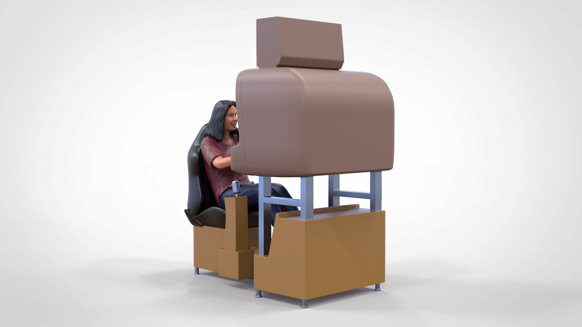 Photo du produit Diorama et modélisme Figurine miniature : Femme au machine à sous