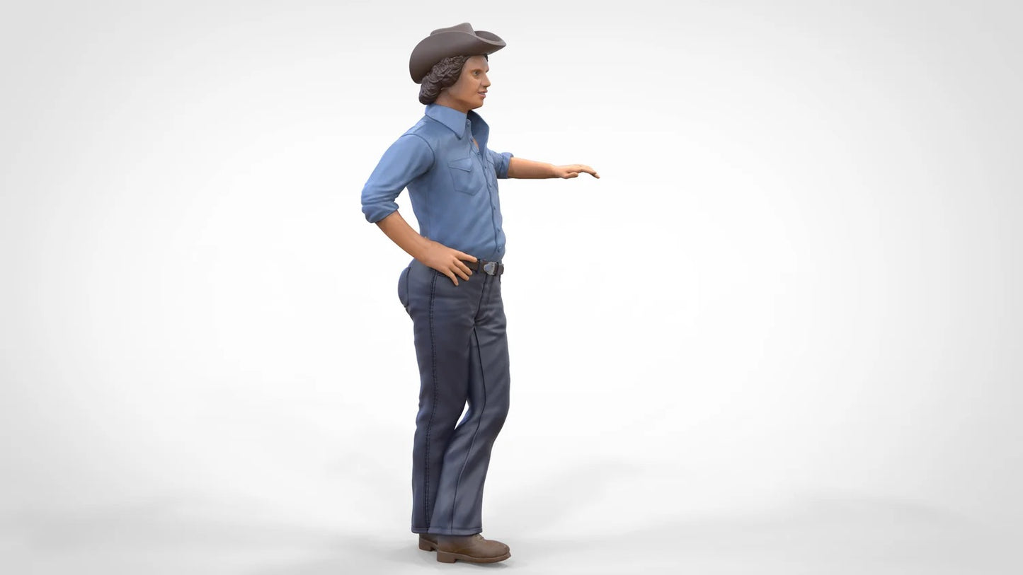 Produktfoto Diorama und Modellbau Miniatur Figur: Mann mit Cowboyhut 2