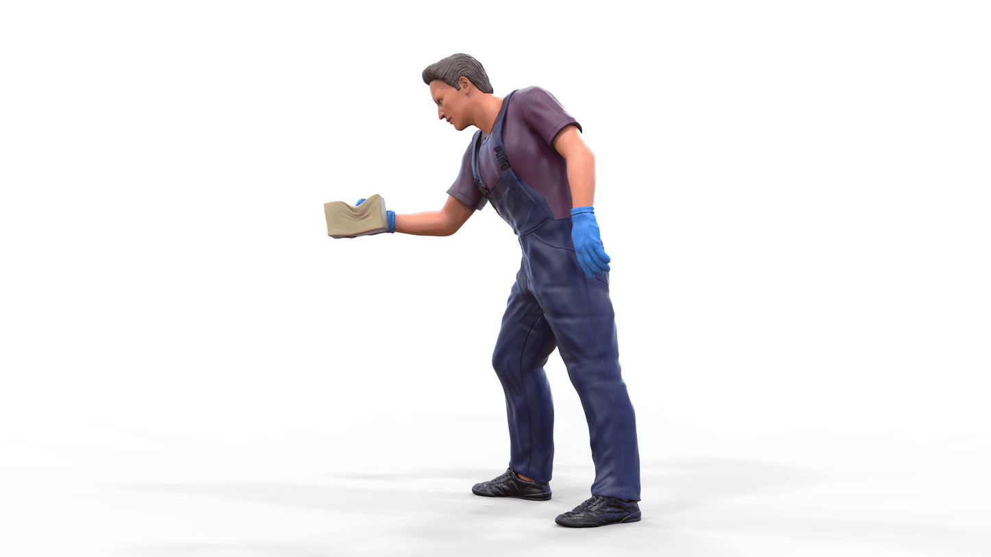 Photo du produit Diorama et modélisme Figurine miniature : Laveur de voiture 2