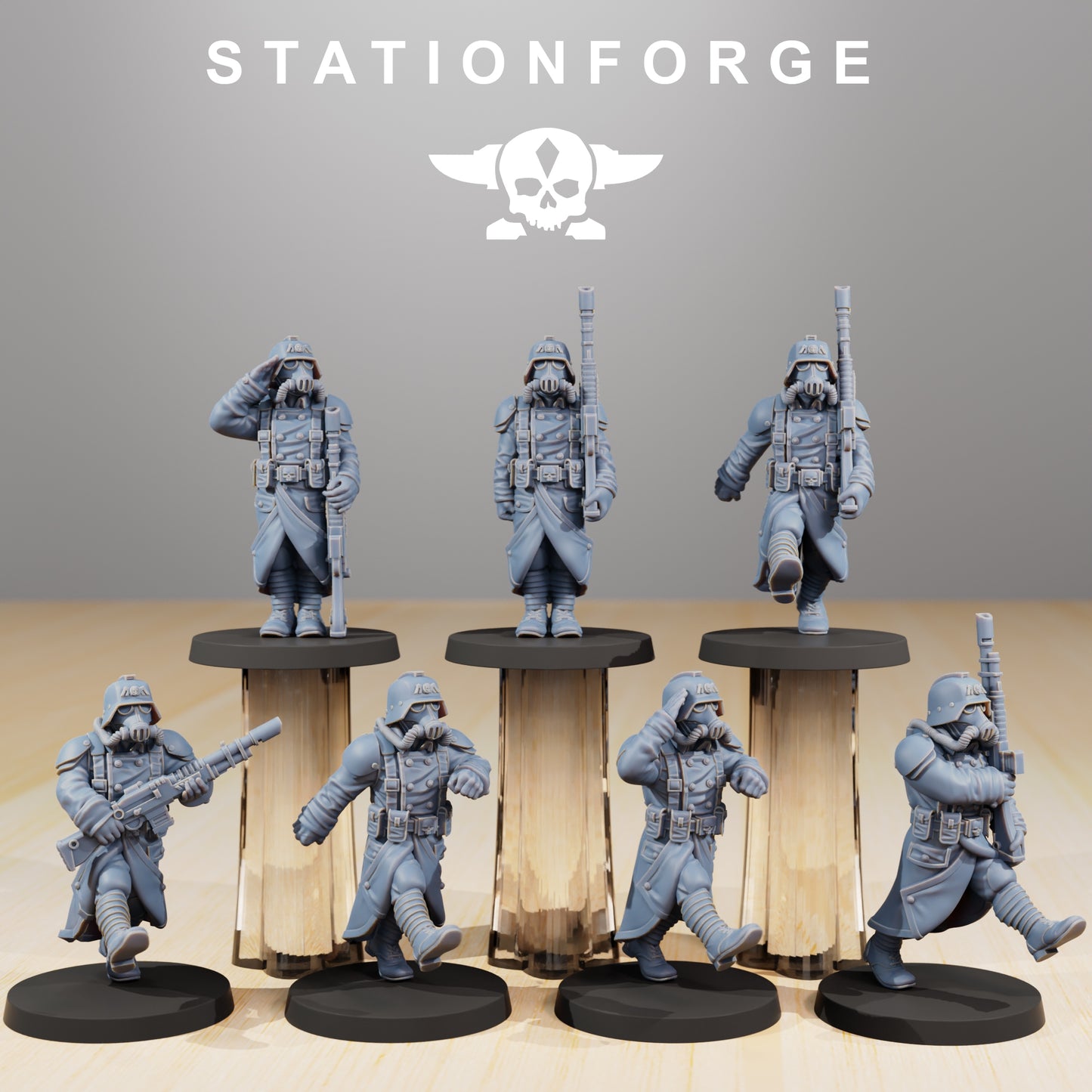 Photo du produit 28mm Tabletop Minis Stationforge : Postures de marche