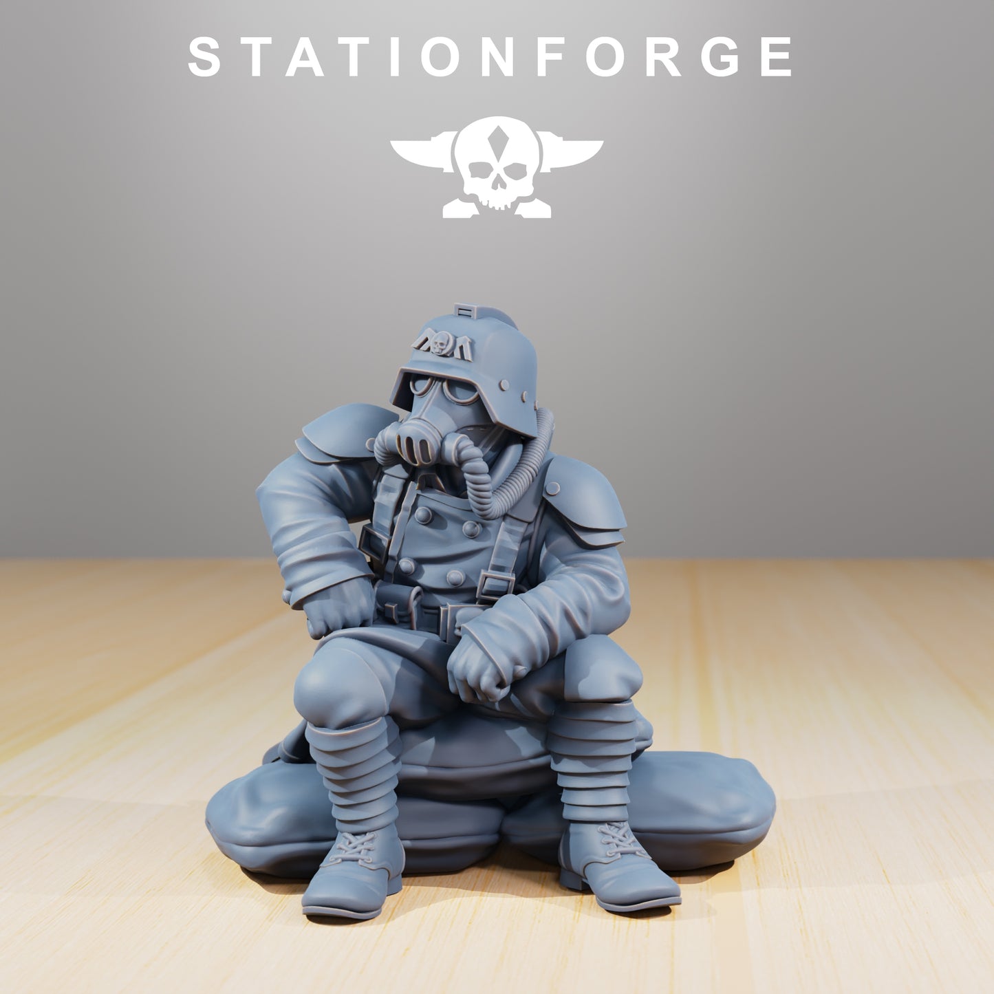 Photo du produit 28mm Tabletop Minis Stationforge : Camarades au feu de camp