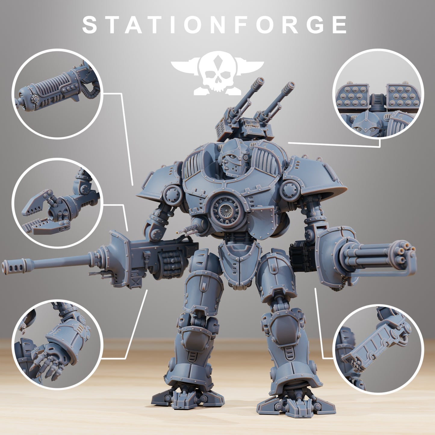 Photo du produit 28mm Tabletop Minis Stationforge : Defender MK2