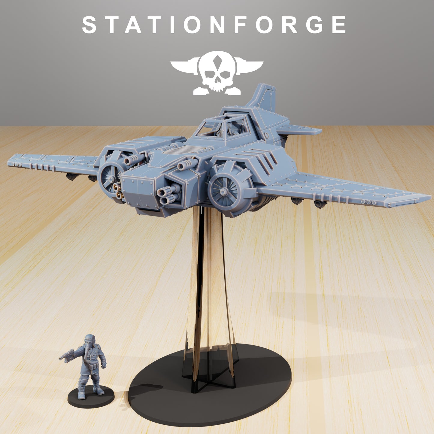 Photo du produit 28mm Tabletop Minis Stationforge : Avion de chasse