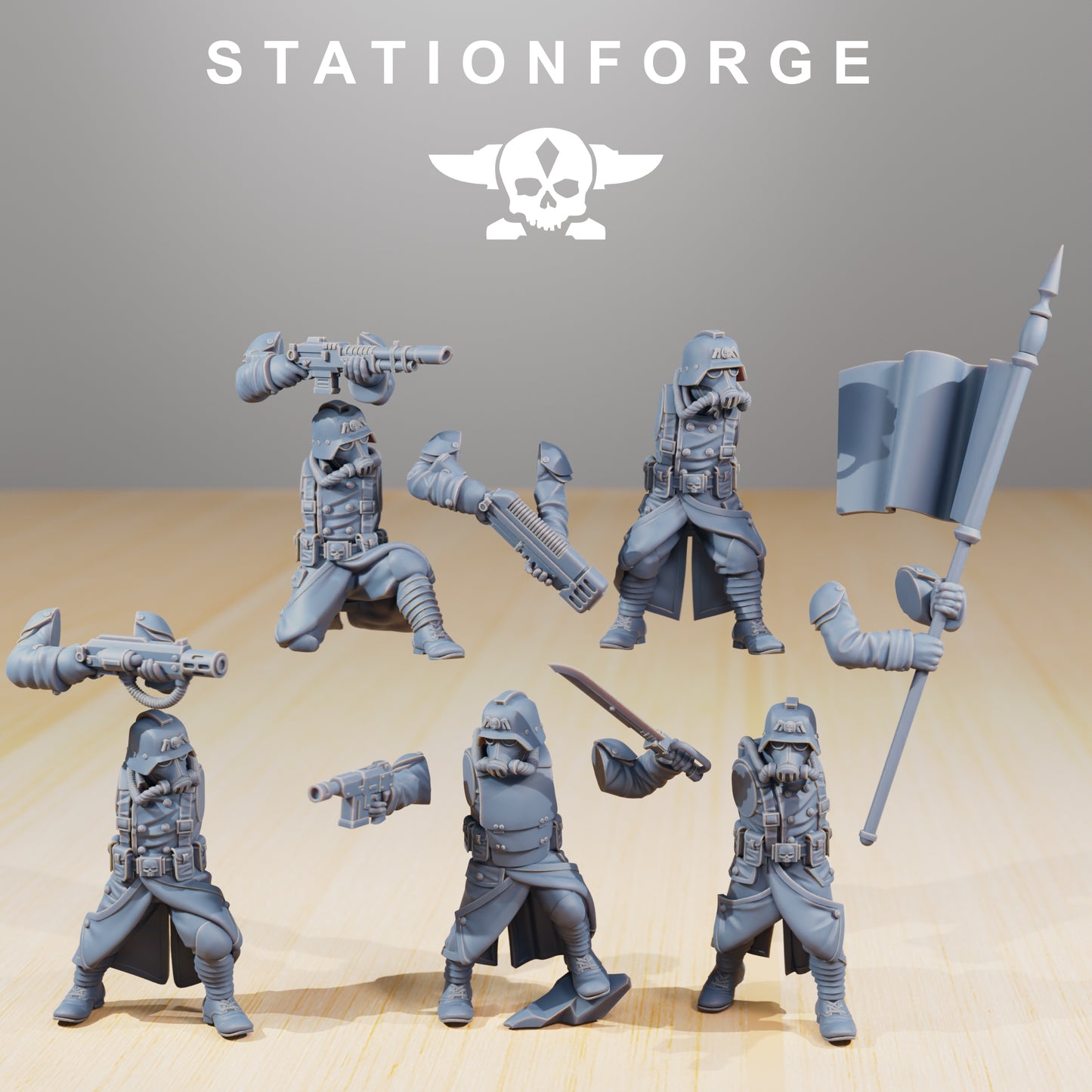Photo du produit 28mm Tabletop Minis Stationforge : Force de Commandement