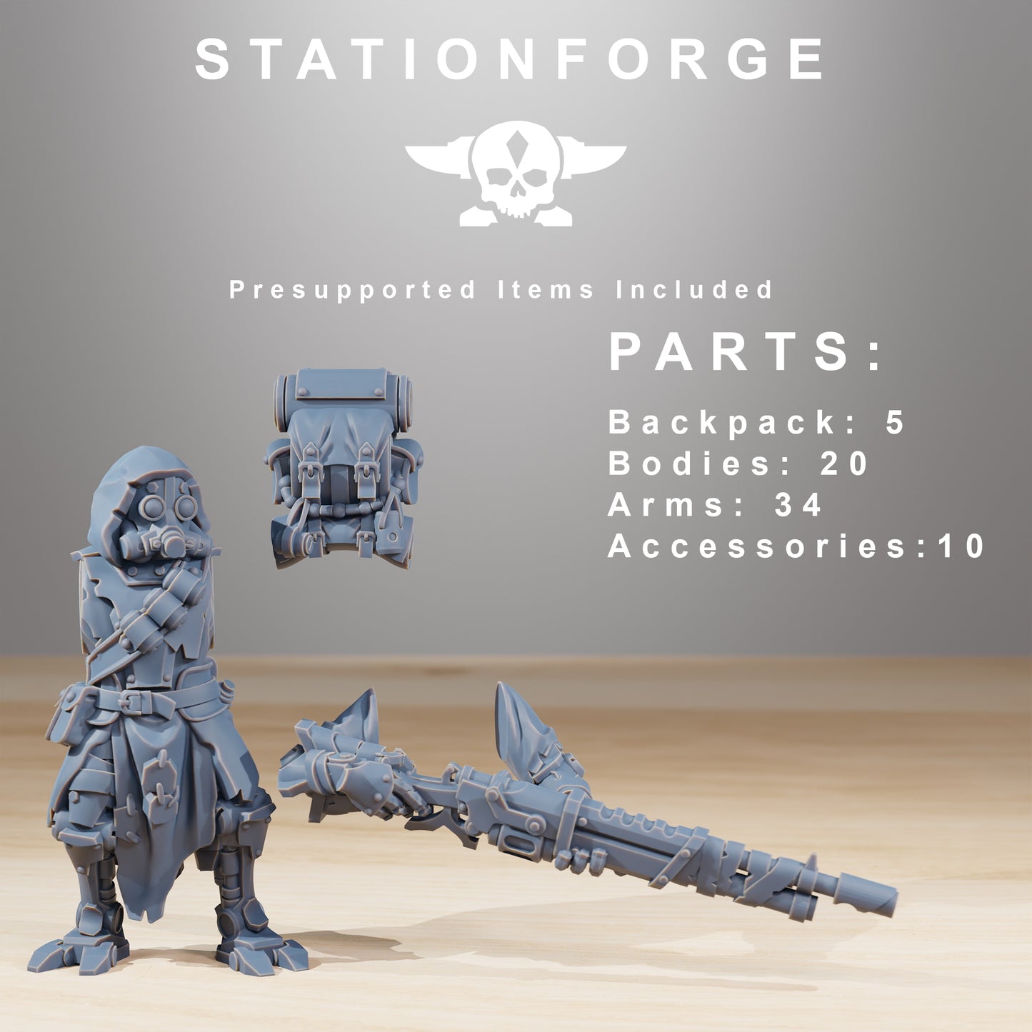 Photo du produit 28mm Tabletop Minis Stationforge : Kit de construction Rangers