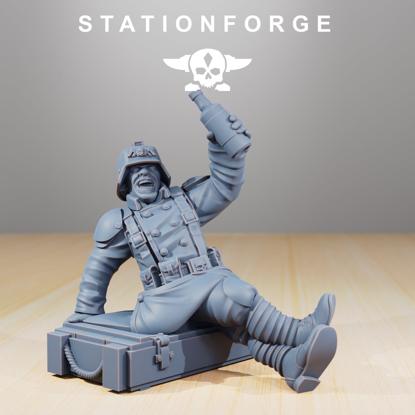 Photo du produit 28mm Tabletop Minis Stationforge : Camarades au feu de camp