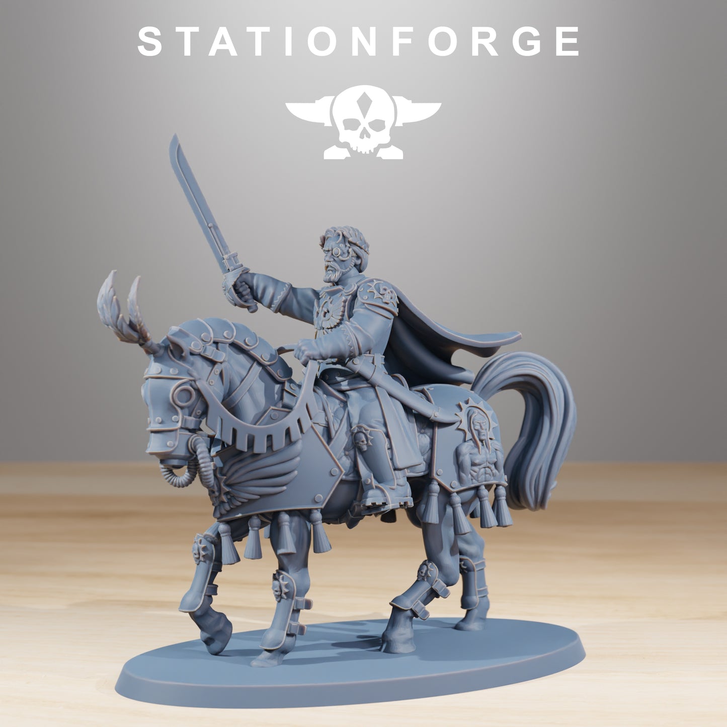 Photo de produit 28mm Tabletop Minis Stationforge : Commandants de cavalerie