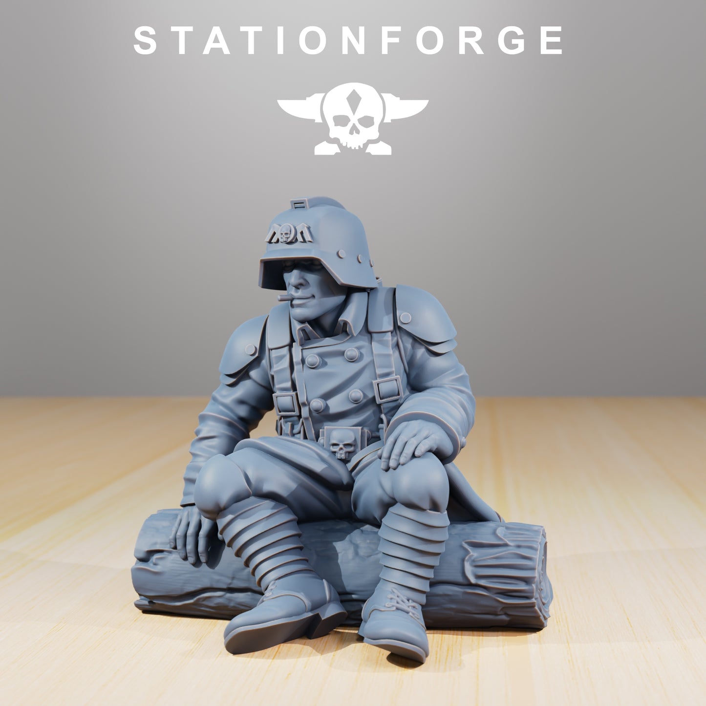 Photo du produit 28mm Tabletop Minis Stationforge : Camarades au feu de camp