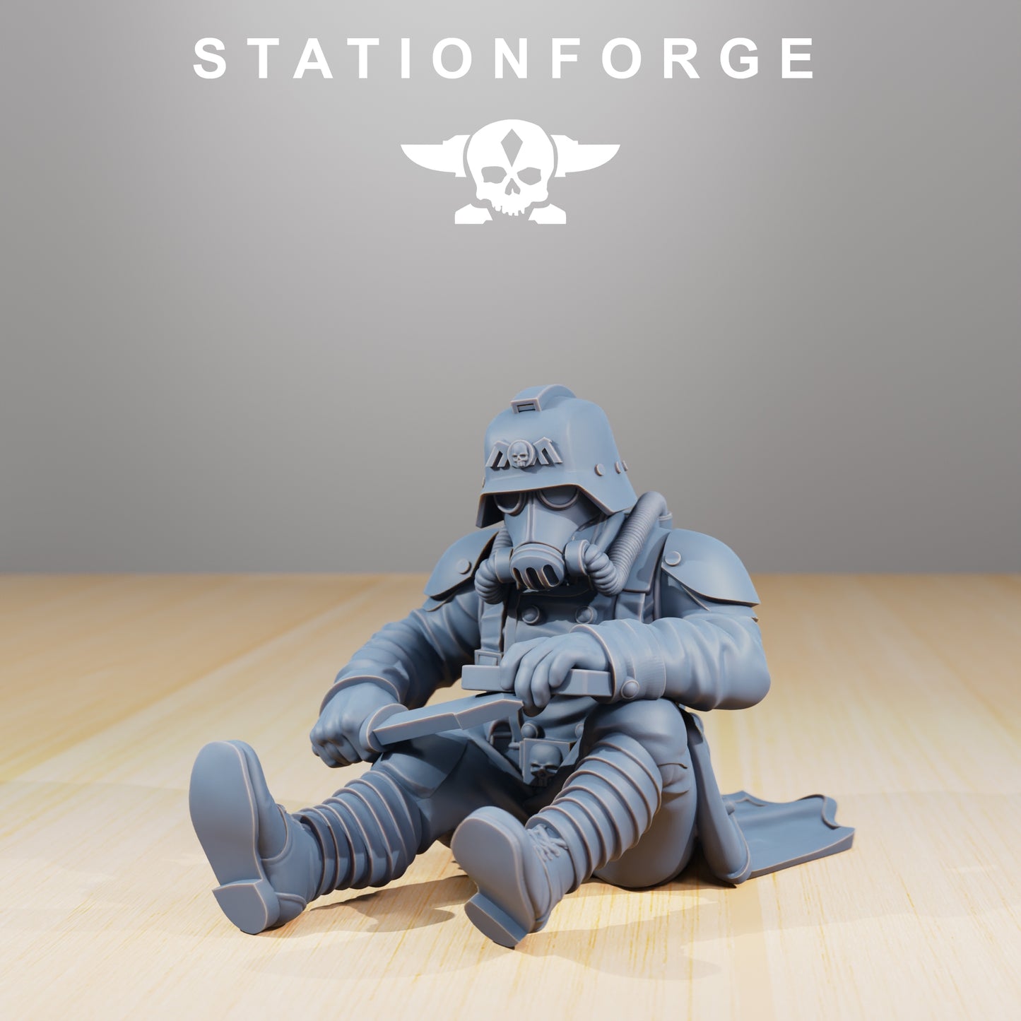 Photo du produit 28mm Tabletop Minis Stationforge : Camarades au feu de camp