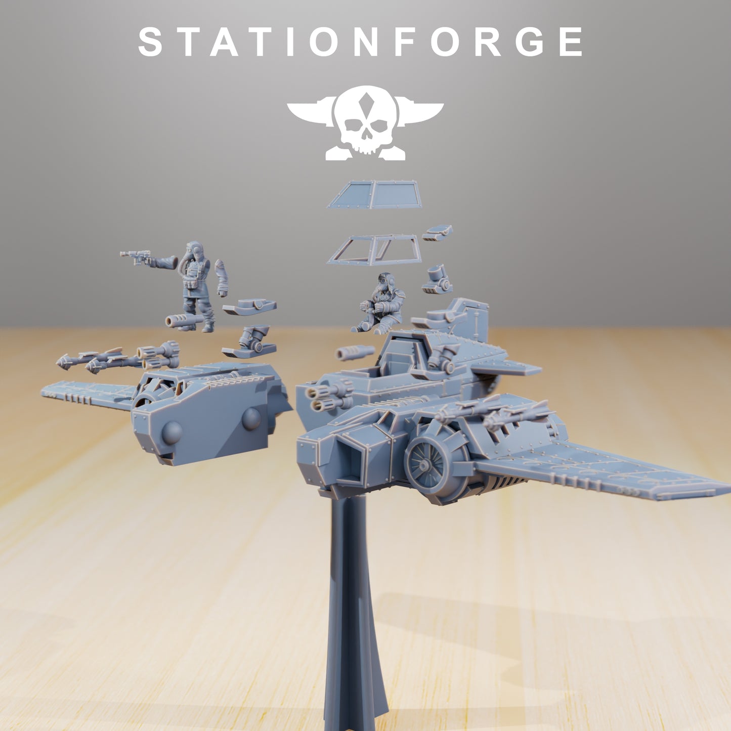 Photo du produit 28mm Tabletop Minis Stationforge : Avion de chasse