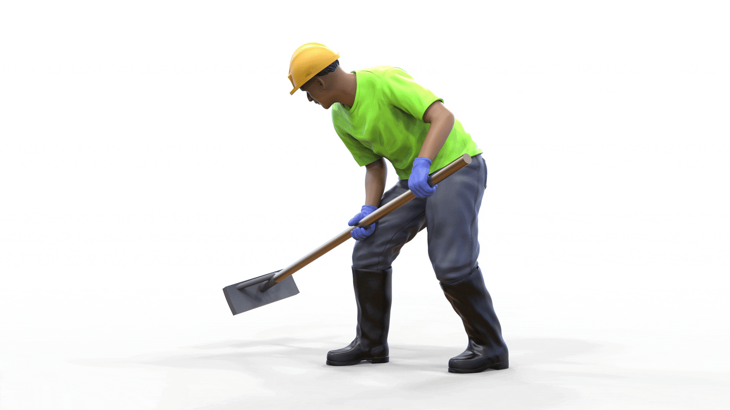 Photo du produit Diorama et modélisme Figurine miniature : Ouvrier 2