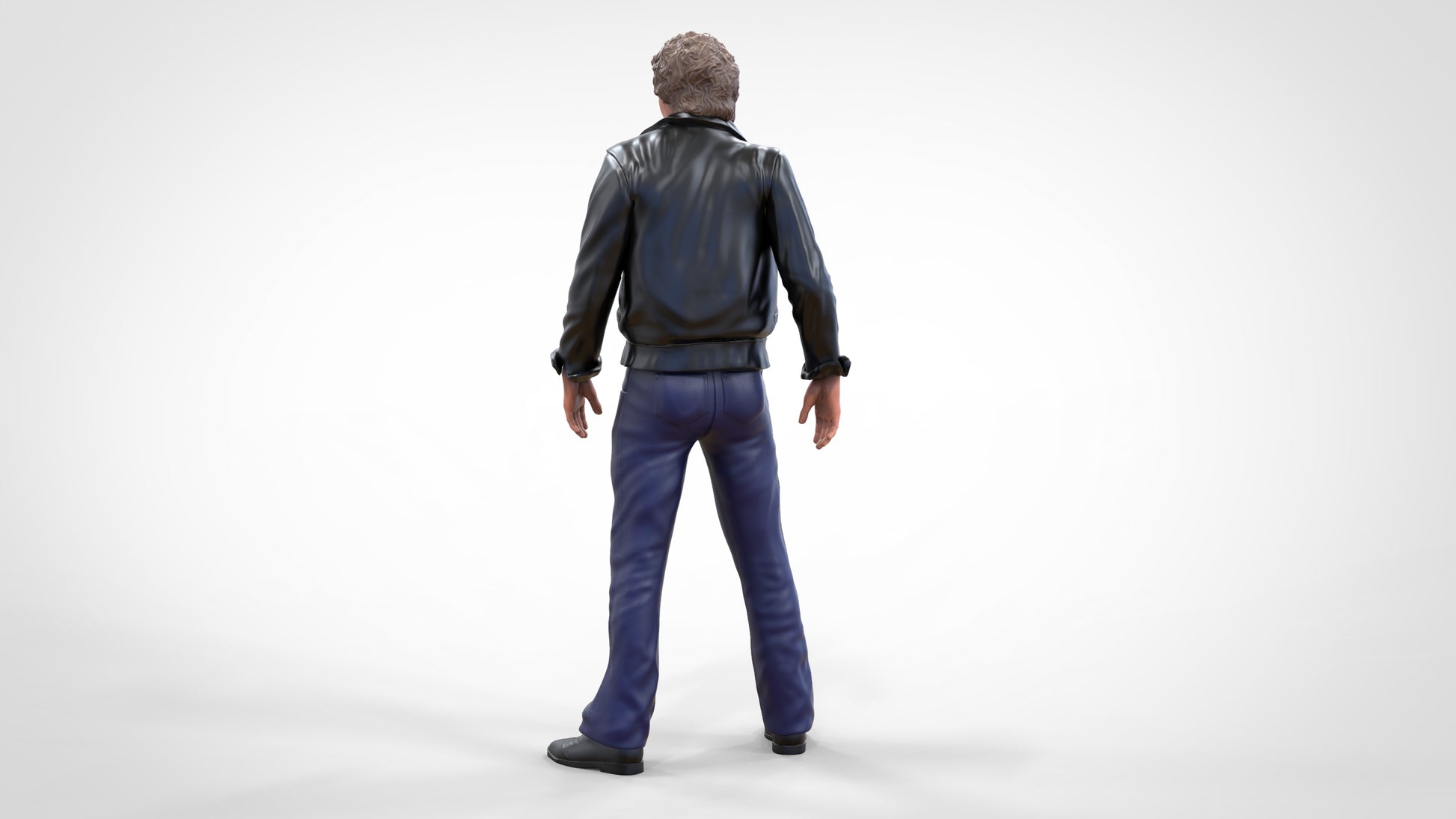 Photo du produit Diorama et modélisme Figurine miniature : Homme en veste en cuir