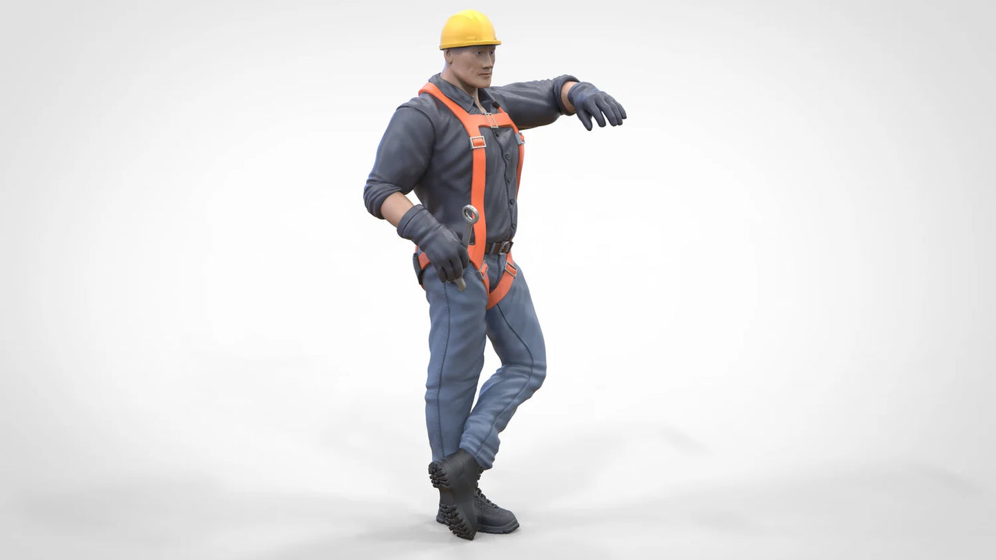 Photo produit diorama et modélisme figurine miniature : ensemble de travailleurs, 8 figurines