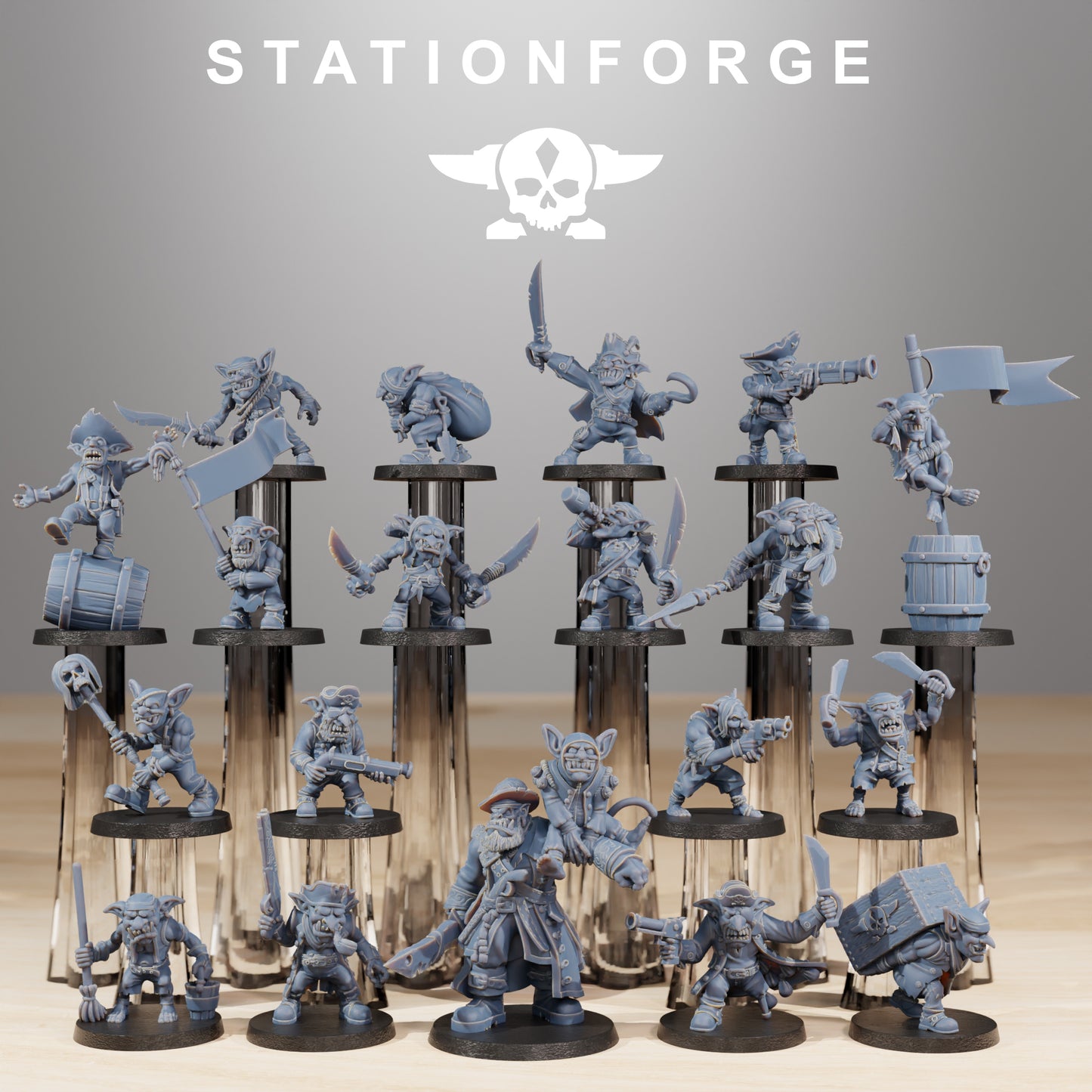 Photo du produit 28mm Tabletop Minis Stationforge : Pirates Gobs