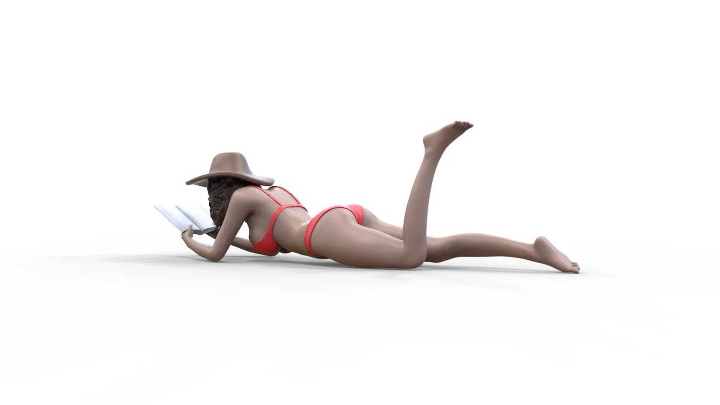 Produktfoto Diorama und Modellbau Miniatur Figur: Frau am Strand 2