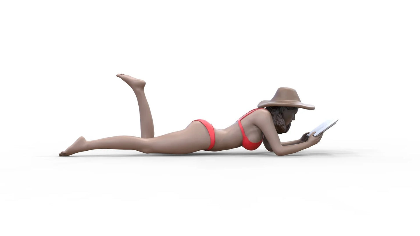 Produktfoto Diorama und Modellbau Miniatur Figur: Frau am Strand 2