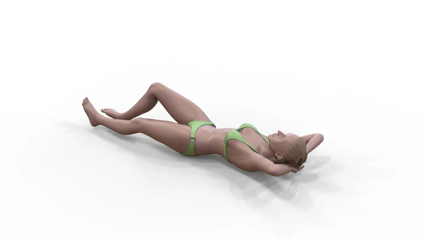Photo du produit Diorama et modélisme Figurine miniature : Femme à la plage 3
