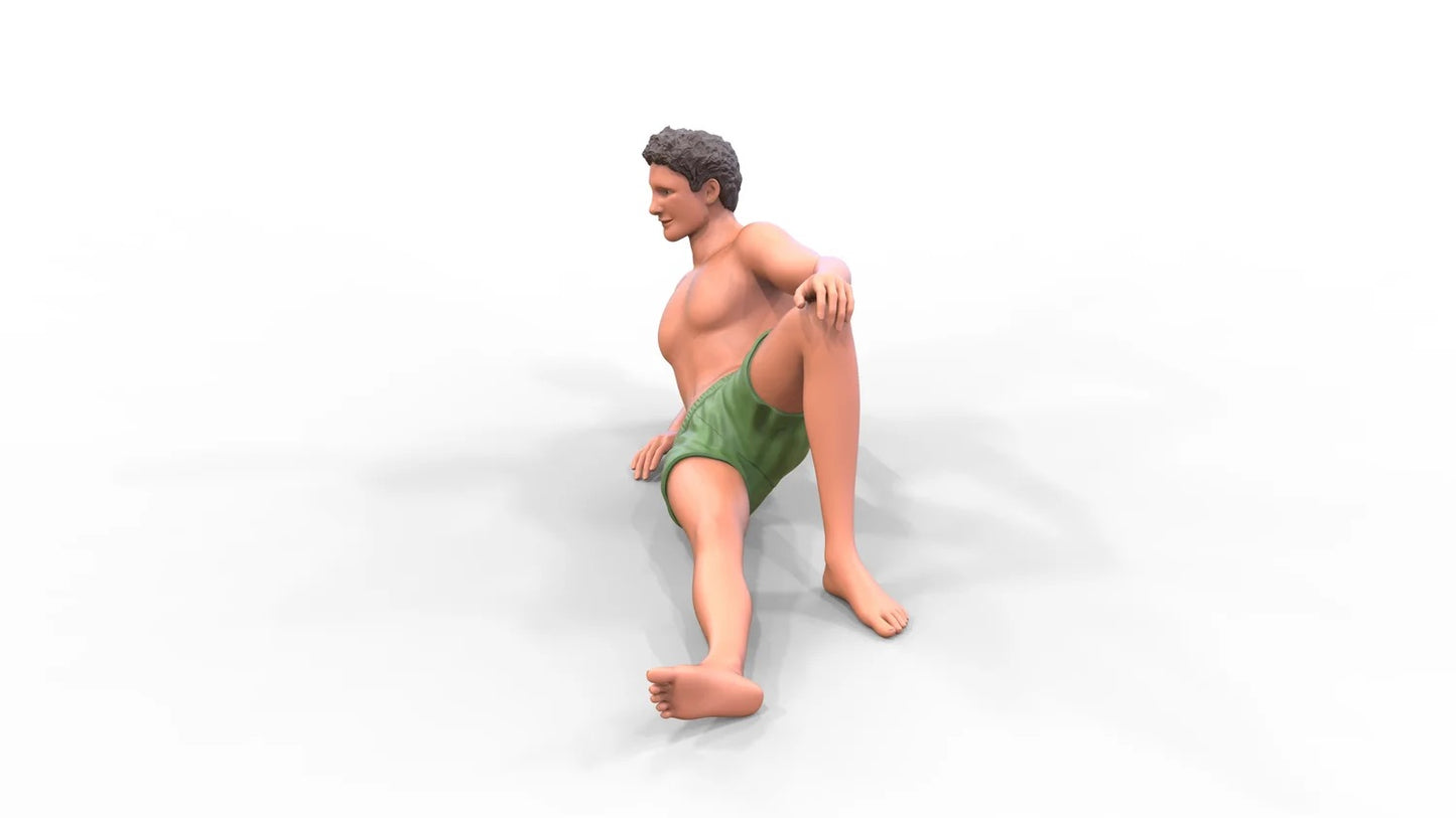 Photo du produit Diorama et modélisme Figurine miniature : Homme à la plage 1