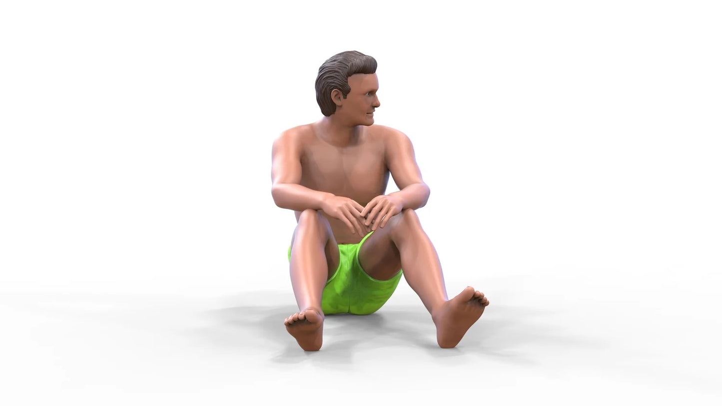 Produktfoto Diorama und Modellbau Miniatur Figur: Mann am Strand 2