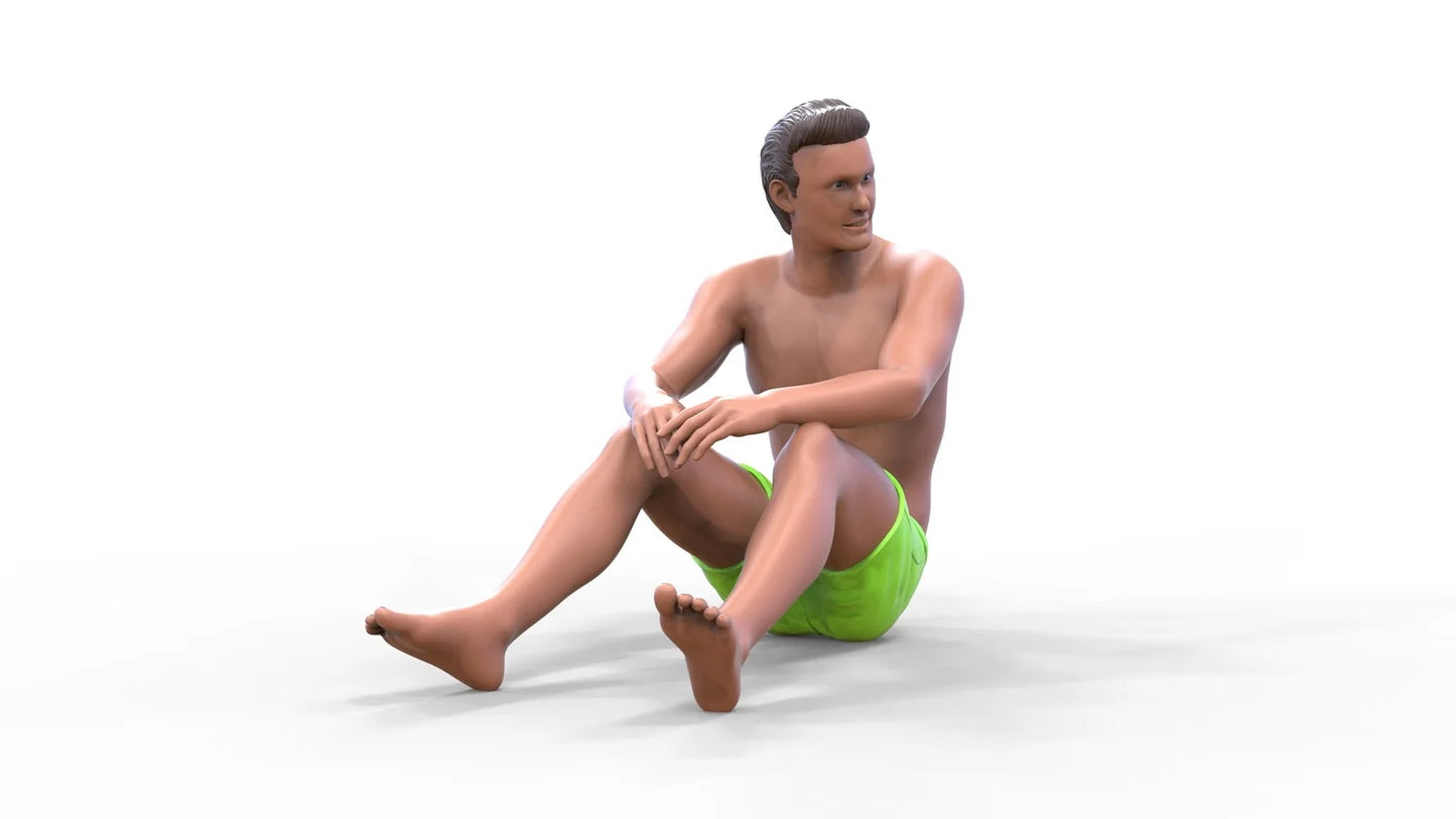 Produktfoto Diorama und Modellbau Miniatur Figur: Mann am Strand 2
